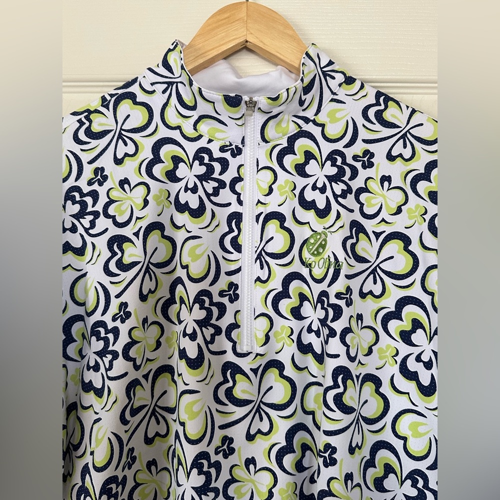 SanSoliel SolCool UPF 50+ Golf Tennis 1/4 Zip Shirt Womens XL NWOT - Picture 2 of 9